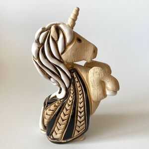 Artesania Rinconada Unicorn Stallion Figurine Collectible 1990s Vintage